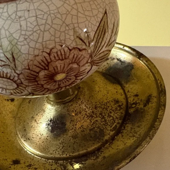 Vintage Floral Hurricane Candle Holder - Picture 3 of 8